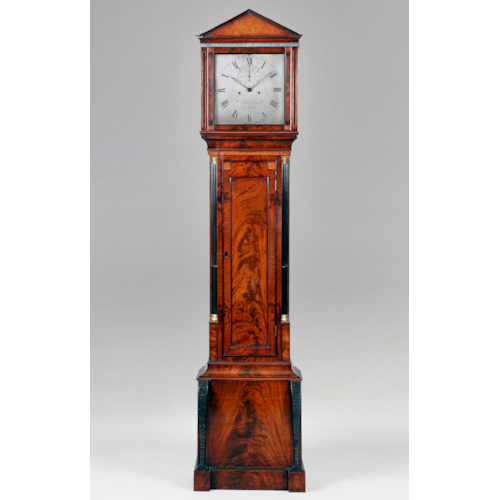 19TH CENTURY ANTIQUE REGENCY MAHOGANY LONGCASE CLOCK BY JOHN BARWISE OF LONDON